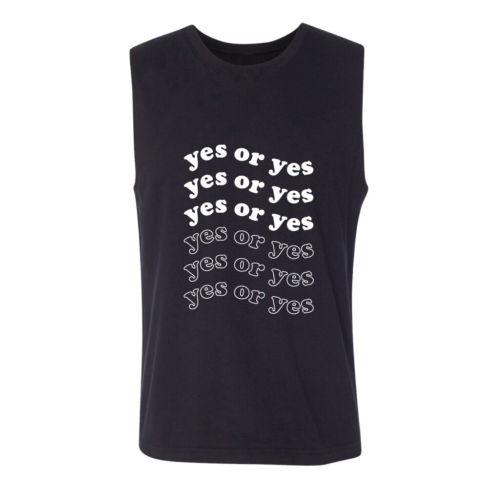 Yes or Yes Flowy Shirt by Le Sweat in black
